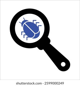Scan Bug Icon Isolated On White Background
