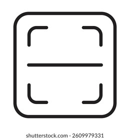 scan button icon Line Art Logo set