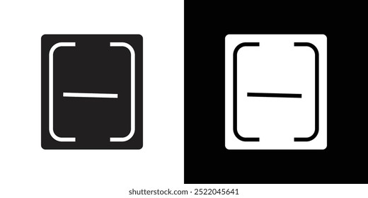 scan button icon simple vector symbol