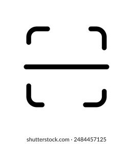 scan button linear logo mark in black and white