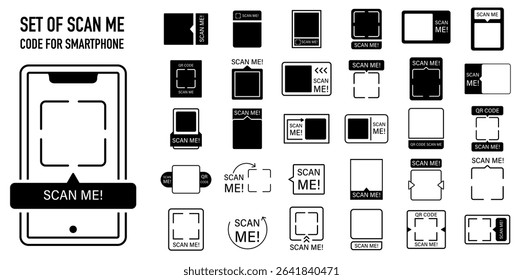 Scan code collection set of scan me code