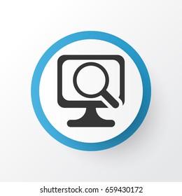 Scan Computer Icon Symbol. Premium Quality Isolated Laptop Element In Trendy Style.