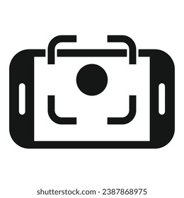 Scan control reality icon simple vector. Smart future. Rotate scan marker