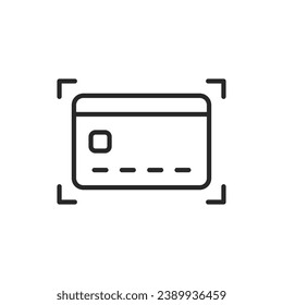 Scan credit card. Simple vector icon.
