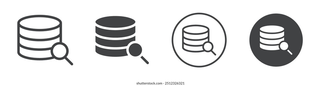 Scan database icon Vector logo outline