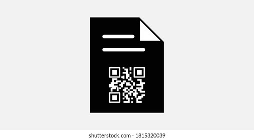 Scan document online. Vector illustration icon.QR code symbol. Simple design. Flat icon