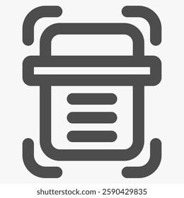 scan document, simple computer hardware icons