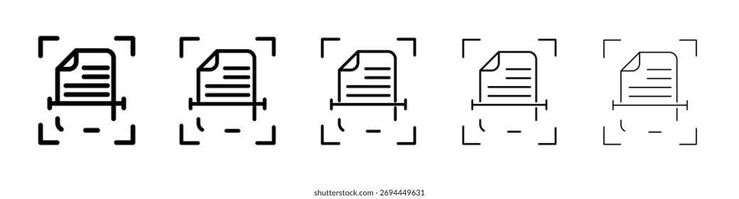 Digitalize o design do ícone de documentos, logotipo, aplicativo, interface do usuário. Ilustração vetorial, EPS