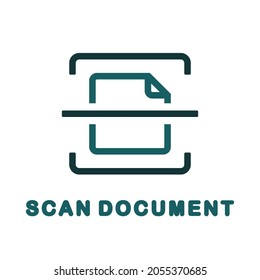 Scan documents sign. Scanning document paper file. Isolated on white background. Illustration vector