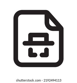 Scan Files Icon with Outline Style
