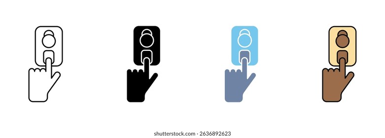 SCAN FINGER concept line icon. Simple element illustration.