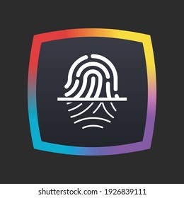 Escanear huella digital - botón Icono de aplicación