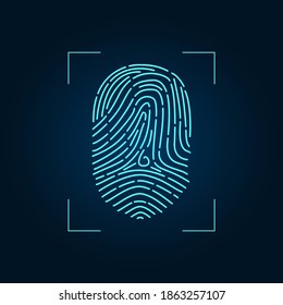 digitalización, seguridad cibernética y control de contraseña mediante huellas digitales, acceso con identificación biométrica