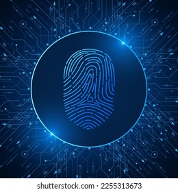 scan fingerprint, Cyber security and password control through fingerprints, access with biometrics identification