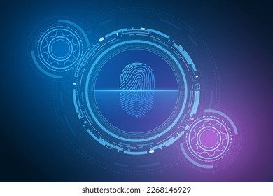 scan fingerprint, Cyber security and password control through fingerprints, access with biometrics identification