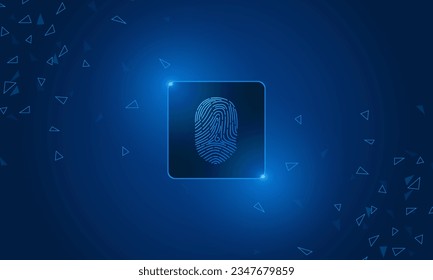 digitalización, seguridad cibernética y control de contraseña mediante huellas digitales, acceso con identificación biométrica