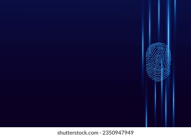 scan fingerprint, Cyber security and password control through fingerprints, access with biometrics identification