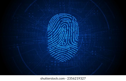 scan fingerprint, Cyber security and password control through fingerprints, access with biometrics identification