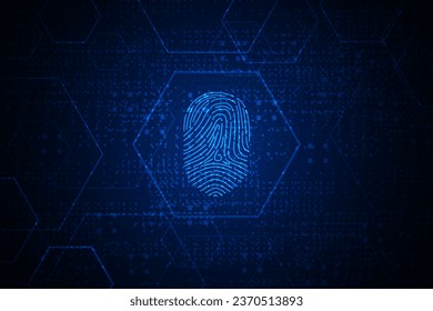 scan fingerprint, Cyber security and password control through fingerprints, access with biometrics identification