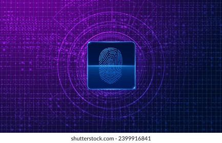scan fingerprint, Cyber security and password control through fingerprints, access with biometrics identification
