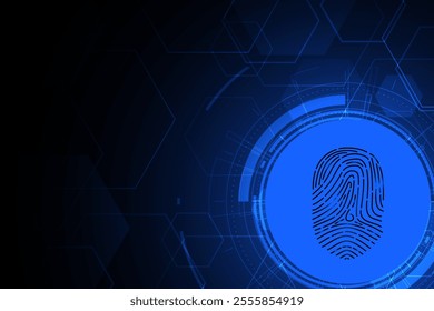 scan fingerprint, Cyber security and password control through fingerprints, access with biometrics identification