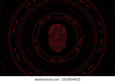 scan fingerprint, Cyber security and password control through fingerprints, access with biometrics identification
