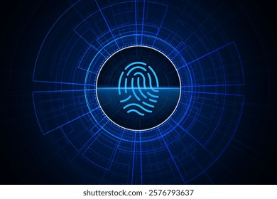 scan fingerprint, Cyber security and password control through fingerprints, access with biometrics identification	
