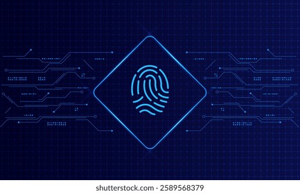 scan fingerprint, Cyber security and password control through fingerprints, access with biometrics identification