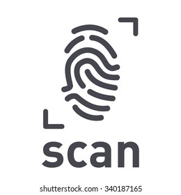 scan fingerprint icon