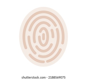 Icono de digitalización. Concepto de protección de datos. Control de acceso biométrico. Identificación y verificación biométricas. Ilustración plana del vector 