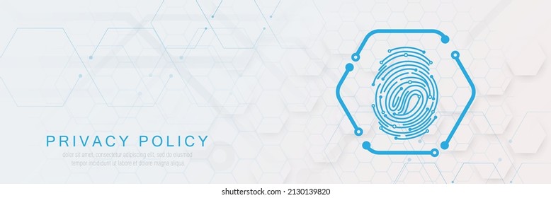 Analizar la identidad de las huellas digitales. Protección de datos privacidad en la ciberseguridad. Seguridad tecnológica. Ilustración del vector
