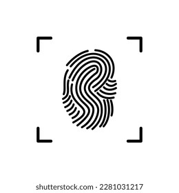 scan fingerprint logo template illustration