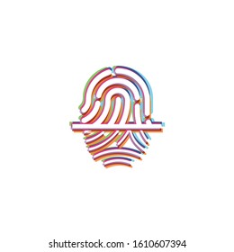 Scan Fingerprint - Vector App Icon