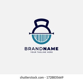 scan fitness logo design vector