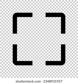 Icono de marco de exploración aislado en fondo transparente. Vector.