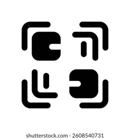 scan glyph icon. Strong and solid vector icon for websites, mobile interfaces, presentations, and visual branding. High quality and easy to edit.
