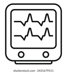 Scan heartrate monitor icon outline vector. General evaluation. Review body general