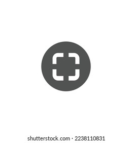 Scan Icon Black and White Vector Graphic