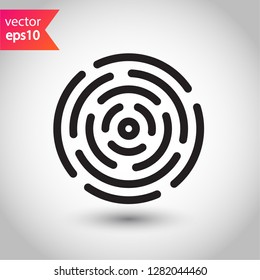 Scan icon. Fingerprint icon. Finger print vector sign. Linear thumbprint sign. Flat symbol. Illustration of authentication symbol.  EPS 10
