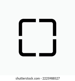 Icono de exploración. Foco, Símbolo de destino - Vector.