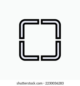Icono de exploración. Foco, Símbolo de destino - Vector.