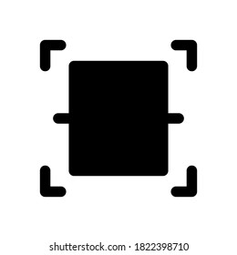 scan icon with glyph style vector for your web design