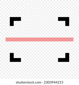 Scan icon isolated on transparent background. Vector.