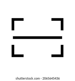 icono de escaneo o logotipo símbolo de señalización aislado ilustración vectorial - iconos vectoriales de estilo negro de alta calidad