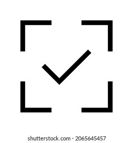 Scan-Symbol oder Logo einzeln auf Zeichen, Vektorgrafik - hochwertige Vektorsymbole mit schwarzem Stil