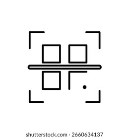 ícone de varredura. Métodos de pagamento e comércio eletrônico. O código está sendo digitalizado. Loja, venda, mercado. estilo de design esboço.