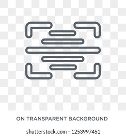 Scan icon. Trendy flat vector Scan icon on transparent background from Internet Security and Networking collection. High quality filled Scan symbol use for web and mobile