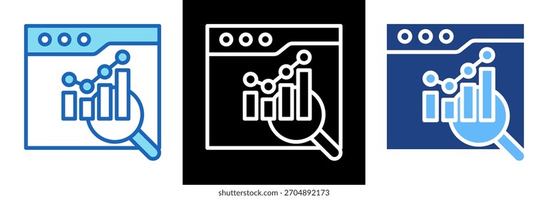 Ilustração de vetor de estilo triplo de ícone de digitalização