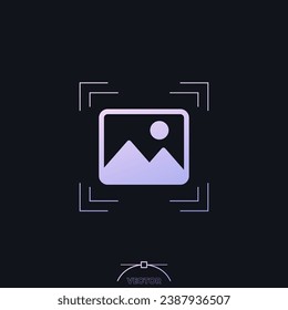 scan image or photo icon with a gradient