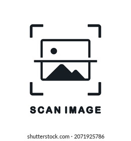 Scan image sign. Scanning photo picture. Illustration vector